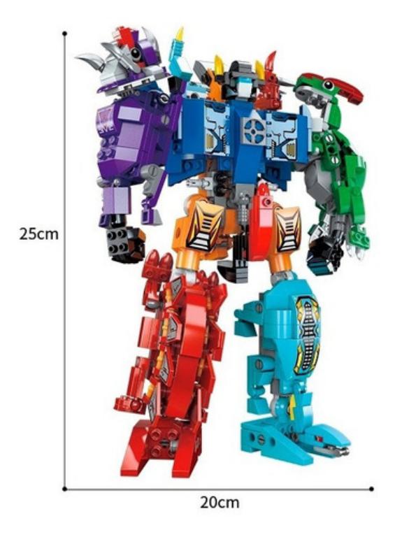 Dinosaurios Ura Mecha 6 En 1 Bloques De Construcción 553