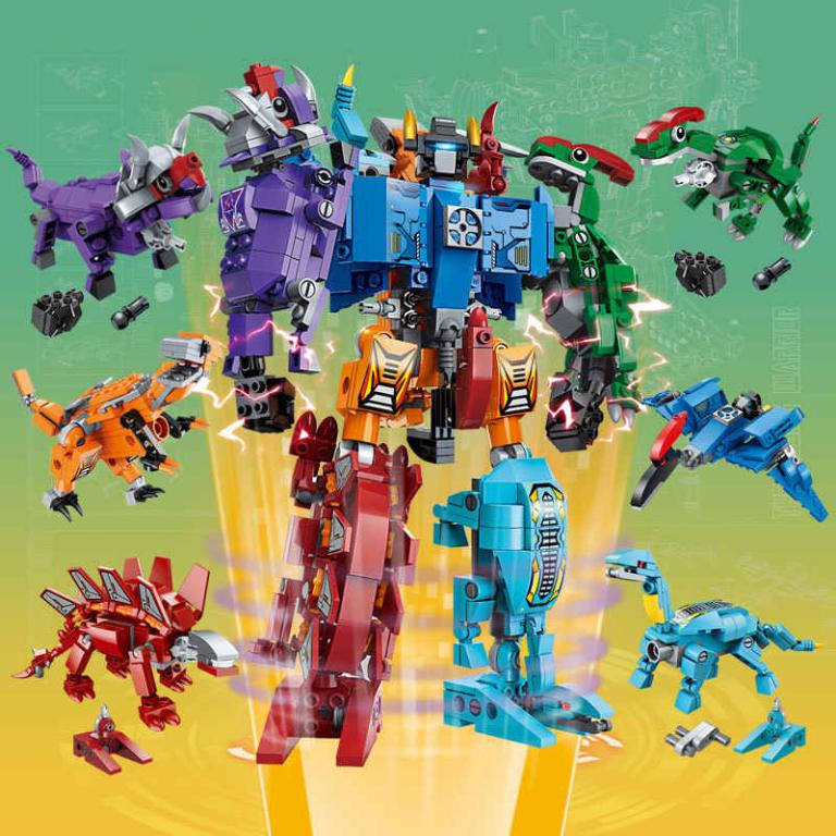 Dinosaurios Ura Mecha 6 En 1 Bloques De Construcción 553