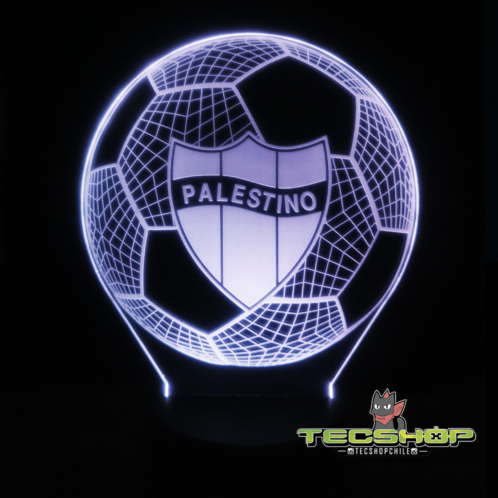 Lámpara Led Balón Club Deportivo Palestino + Control Remoto