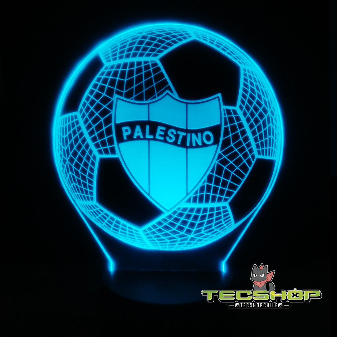 Lámpara Led Balón Club Deportivo Palestino + Control Remoto
