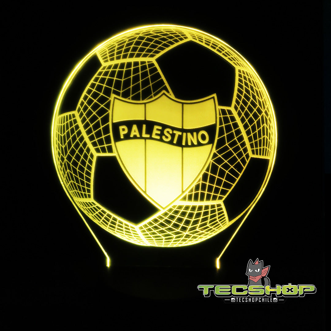 Lámpara Led Balón Club Deportivo Palestino + Control Remoto