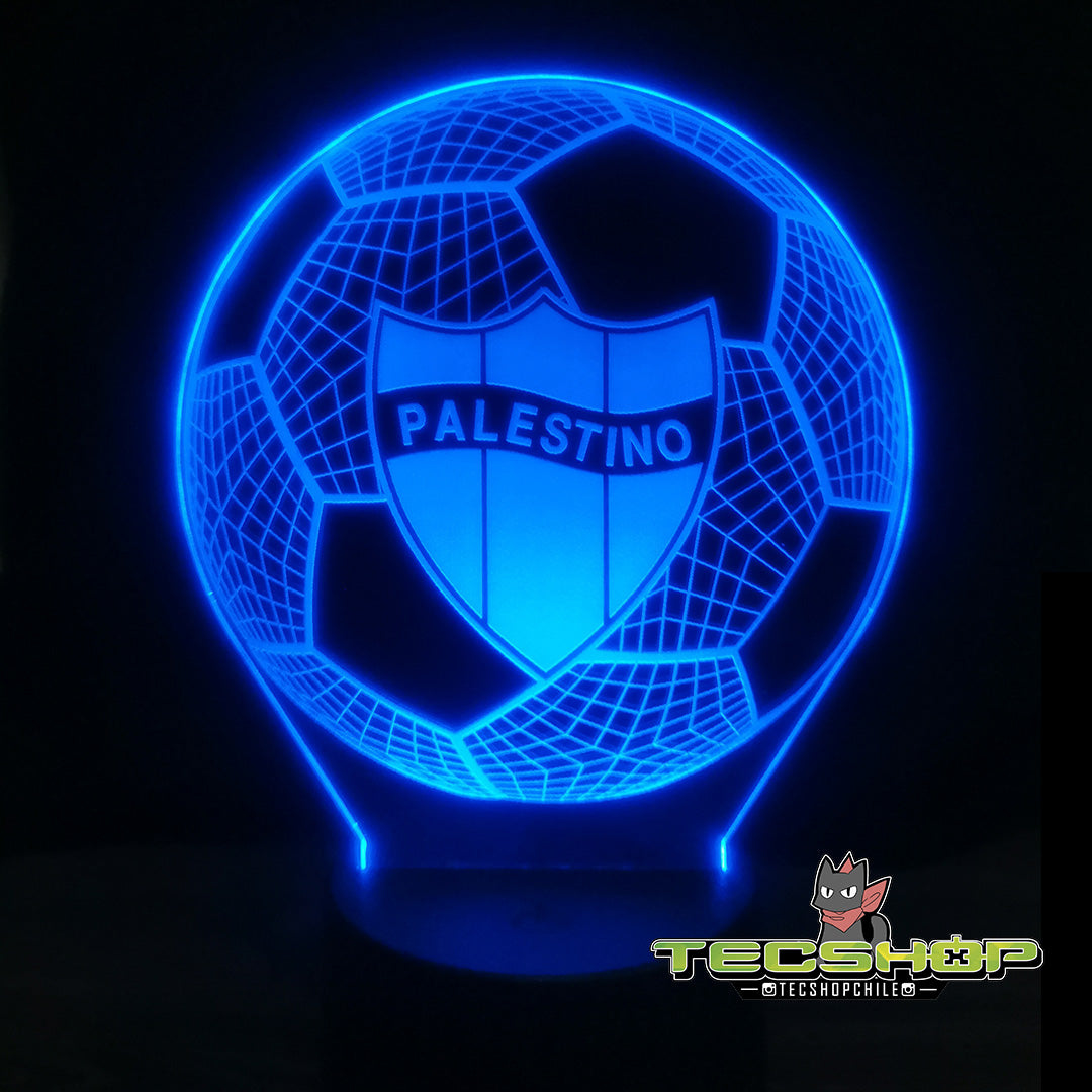 Lámpara Led Balón Club Deportivo Palestino + Control Remoto