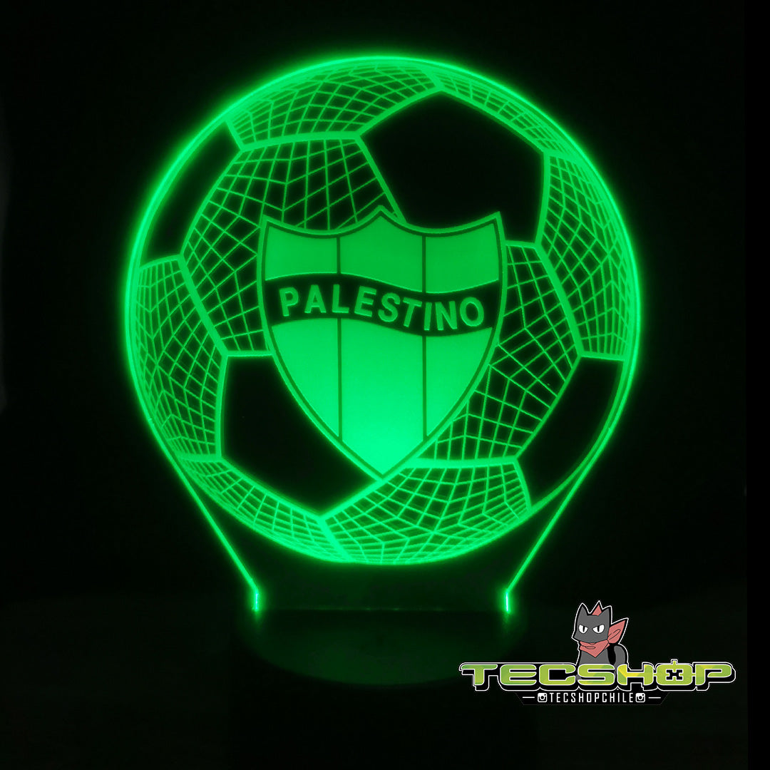 Lámpara Led Balón Club Deportivo Palestino + Control Remoto