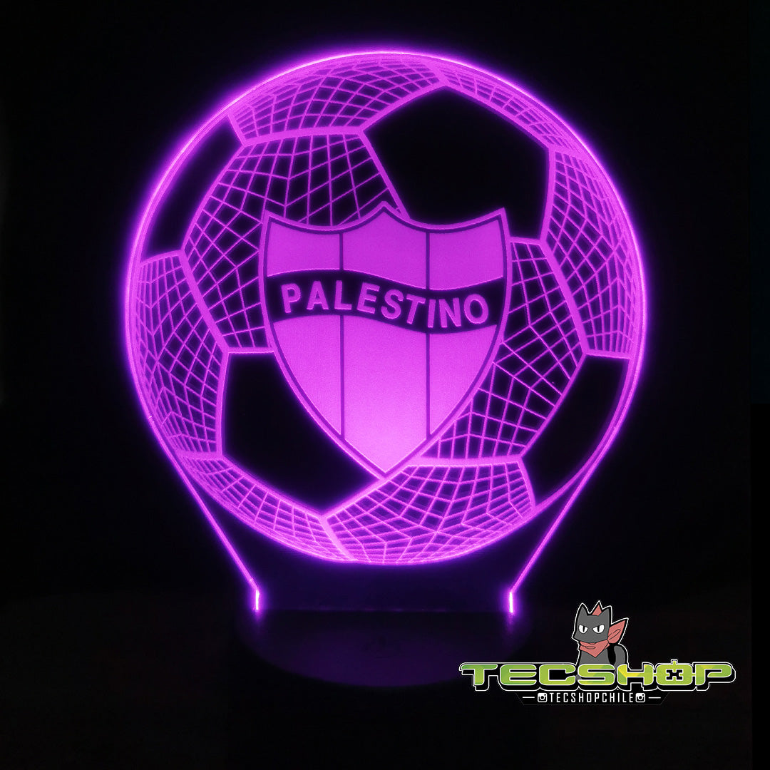 Lámpara Led Balón Club Deportivo Palestino + Control Remoto