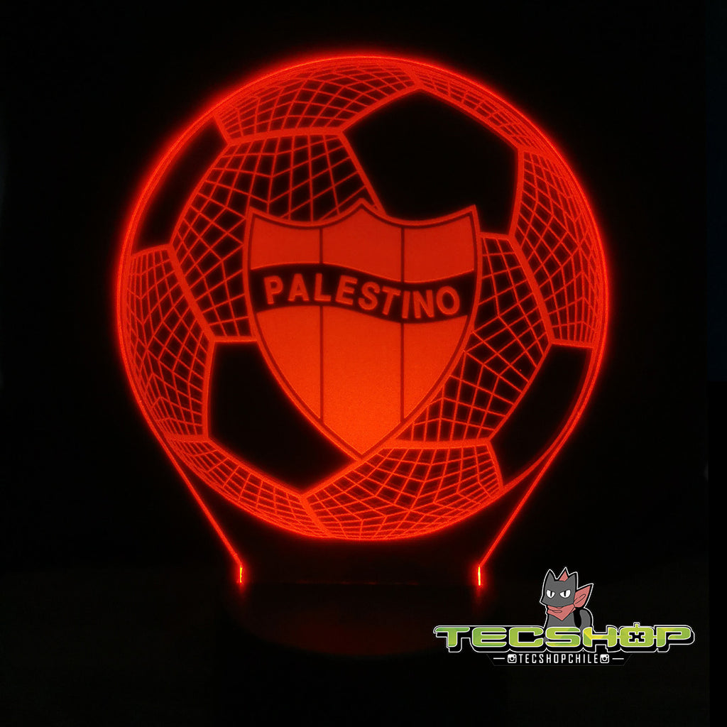 Lámpara Led Balón Club Deportivo Palestino + Control Remoto
