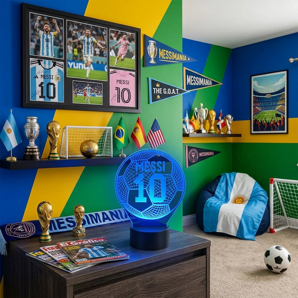 Lámpara Led Balón  De Messi + Control Remoto