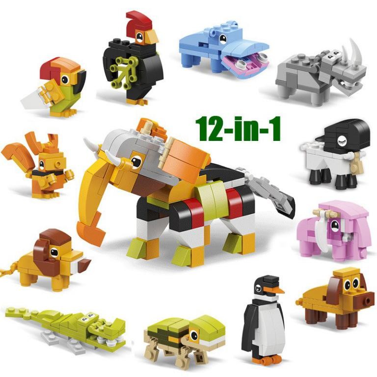 Reino Animal 12 En 1 Bloques De Construcción