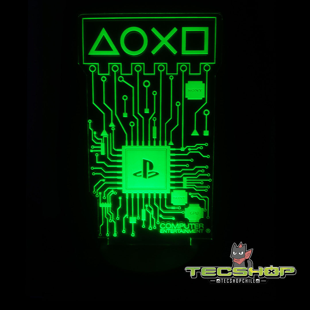 Lámpara Led 3d Playstation + Control Remoto