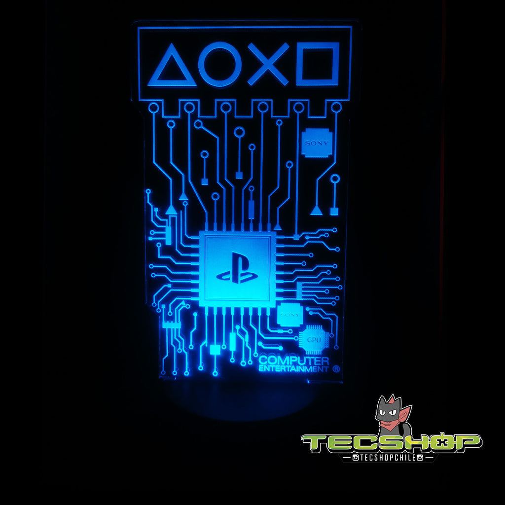 Lámpara Led 3d Playstation + Control Remoto
