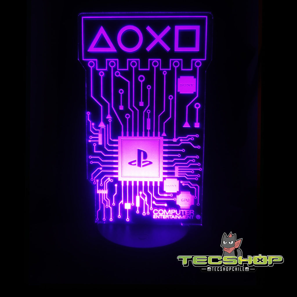 Lámpara Led 3d Playstation + Control Remoto