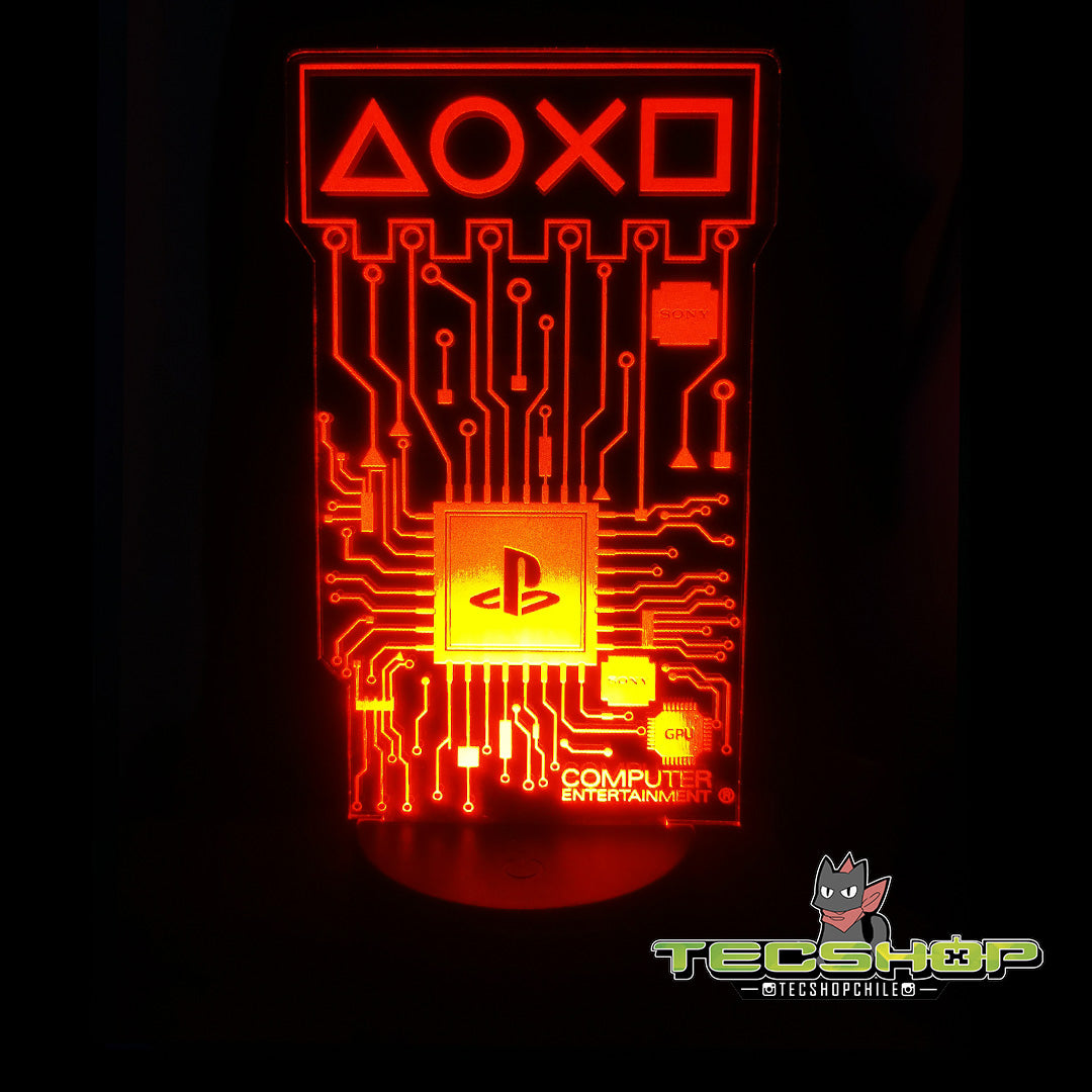 Lámpara Led 3d Playstation + Control Remoto
