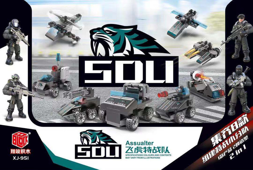 Set Soldados escuadrón de operaciones especiales 8 Unidades bloques de contrucción