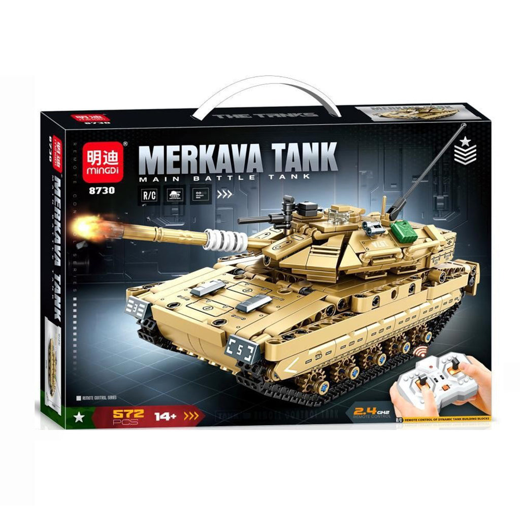 Tanque Militar Merkava+control R. Bloques De Construcción  572 Pcs
